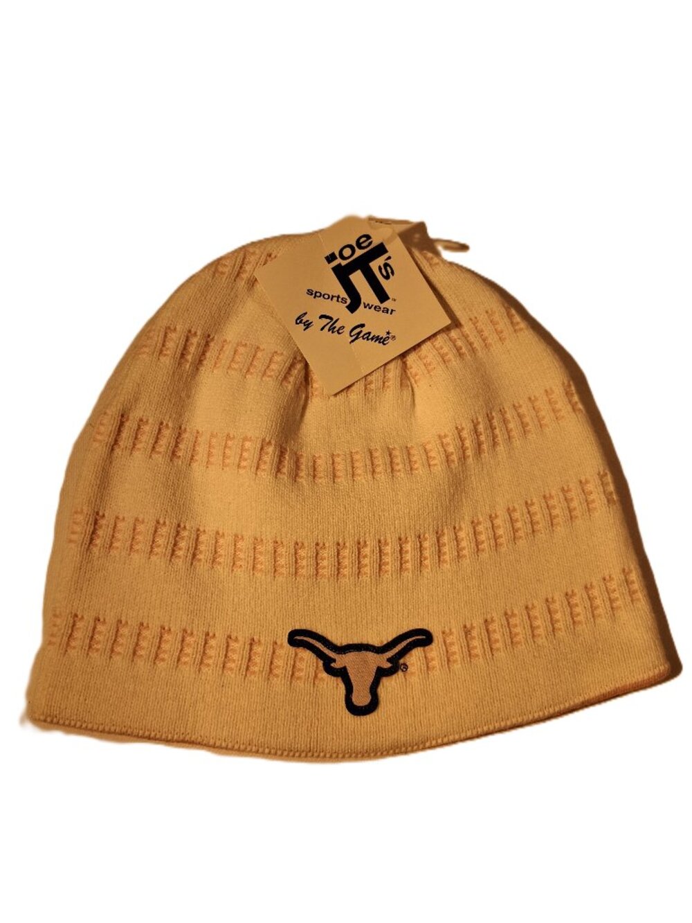 Vintage 90s Texas Longhorns Beanie Pink Cream Striped NWT Deadstock The Game Y2K